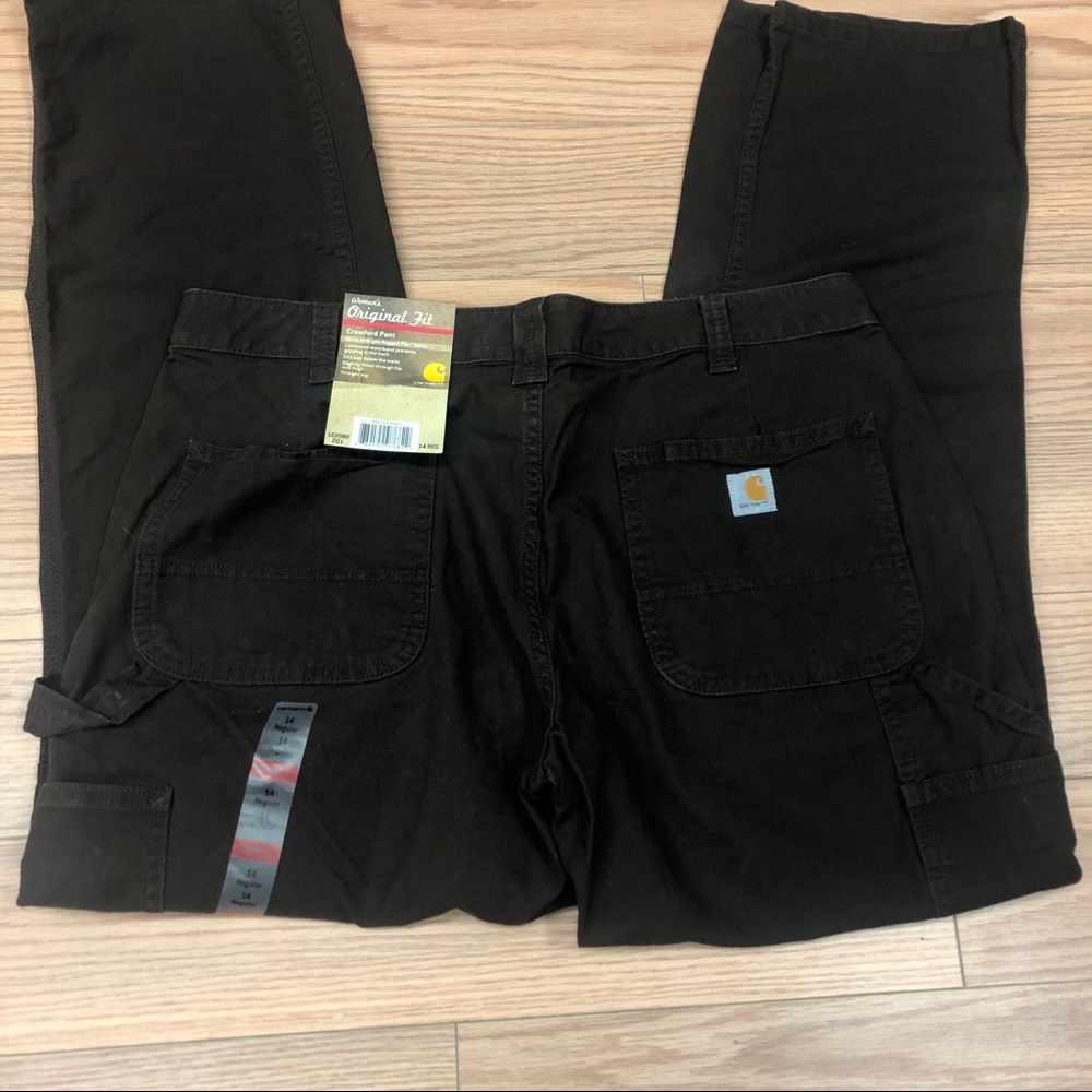 Carhartt | Women's Crawford Work Pant | Dark Brown | Size 14 - Picture 4 of 4